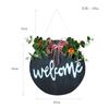 Wooden Round Door Decoration, Welcome Sign Home Wooden Welcome Sign Door Hanging, Wreath Door Decoration