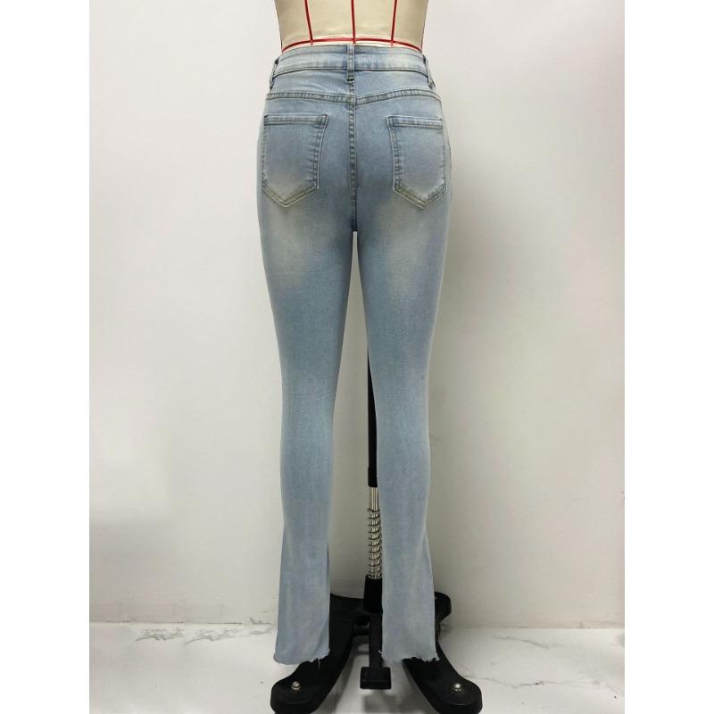 High-waisted Jeans Women's Pant Stretch Thin Slim Small Foot Pencil Trousers