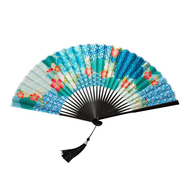 Chinese Ancient Style Han Dynasty Folding Fan 8-Inch Portable Men's Fan 26cm Female Silk Raw Silk Dance Classical Folding Fan