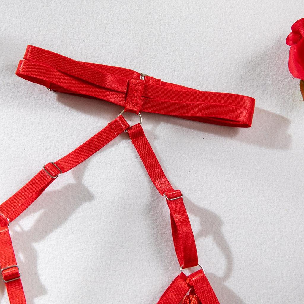 Sexy Quasten Versuchung Dessous: Hohles, freizügiges Brust- und offenes Schrittdesign