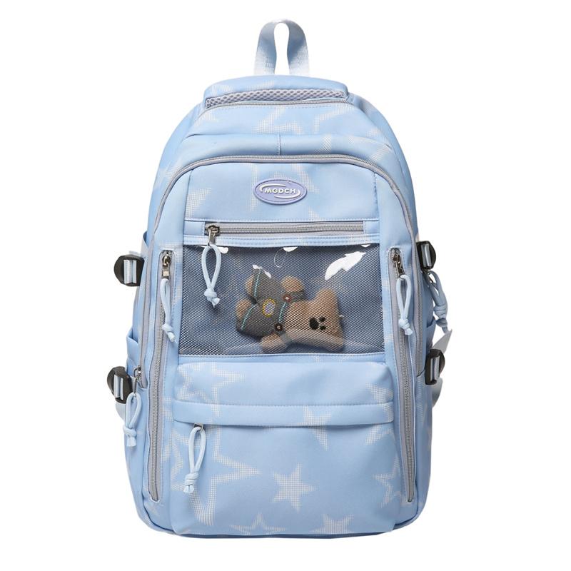 Унисекс рюкзак с принтом звезд, студенческий, в college-стиле, школьная сумка