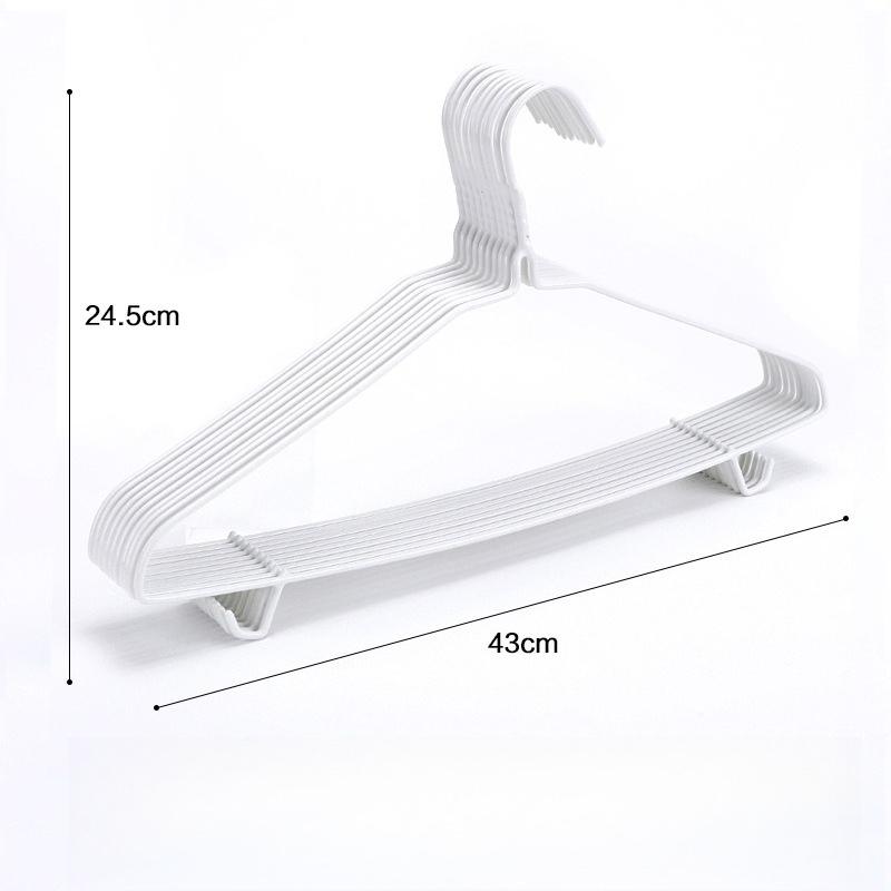 

2026 Household Anti-slip Clothes Hanger, Iron Art Hanger, Multifunctional with Hook, PVC Coated Hanger 500 pieces