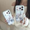 Winter Hazy Snow Scene Cat Line Art Phone Case for iPhone 17/16 Pro Max/15/14 - Women's Edition