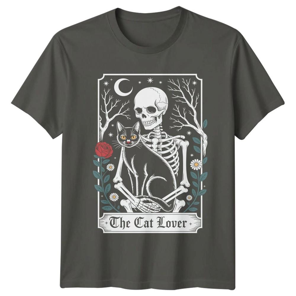 The Cat Lover TShirt Gothic Tarot Cat Pet Gift For Him And Her