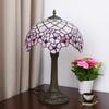 Romantic Stained Glass lamp 12" Bedside Table Lamp for Living Room Bedroom Dorm Kitchen Home Decor Festival Gift,Cherry Blossom