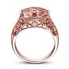 Women Ring Faux Morganite Hollow Out Jewelry Electroplating Long Lasting Finger Ring