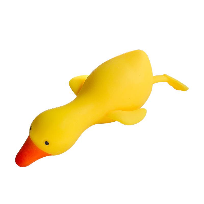 Big White Goose Stress Relief Silicone Toy - Cute, Slow Rebound Cartoon Duck for Venting Stress