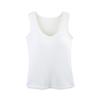 American Style Women's Camisole Top with Wide Straps and Built-in Bra Pads, Ribbed Design, Side Coverage, Versatile Wear.