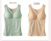 Women's Warm Autumn/Winter Fleece-Lined Elastic Vest with Chest Pads