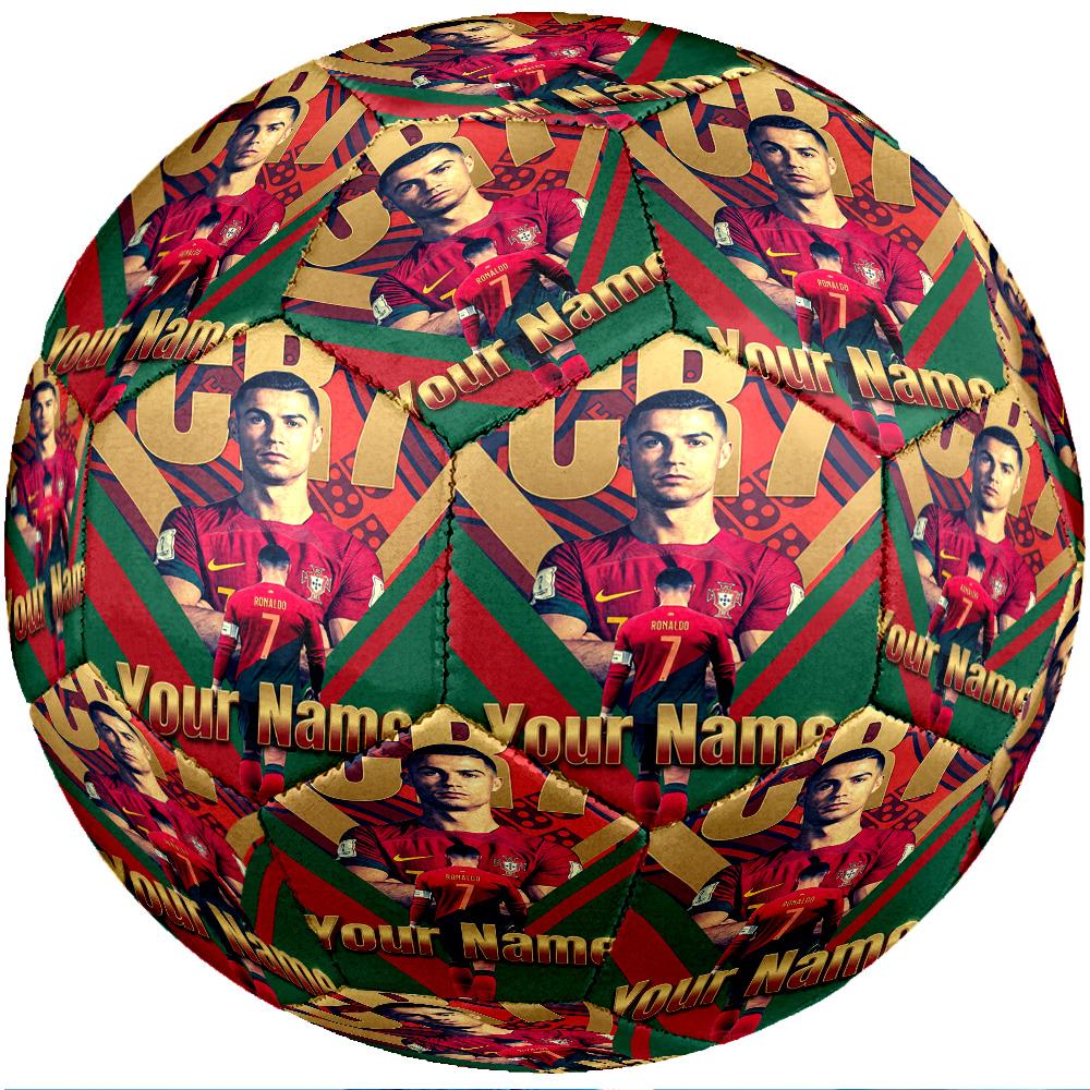 Cristiano Ronaldo Fashion Size 5 Football Wearproof Non‑Slip Soccer Ball For Sports Training Entertainment Use