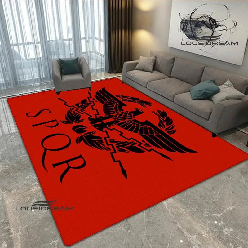 3D Roman SPQR logo Printed carpet non-slip carpet bedroom decor door mat outdoor rug Yoga mat bedroom decoration birthday gift