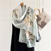 170*53cm Luxury 100% Mulberry Silk Scarf Printed Satin Shawl Lightweight Spring Summer Wrap Elegant  Accessories