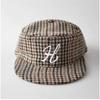American-style letter embroidered baseball cap for women, two-tone, flat top, wide brim, large head circumference, makes face look smaller, trendy