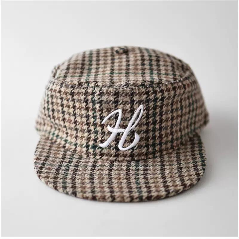 American-style letter embroidered baseball cap for women, two-tone, flat top, wide brim, large head circumference, makes face look smaller, trendy