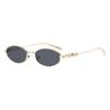 French Style Geometric Sunglasses For Men And Women With Uv400 Protection And Metal Frame