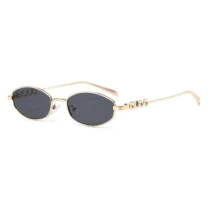 French Style Geometric Sunglasses For Men And Women With Uv400 Protection And Metal Frame