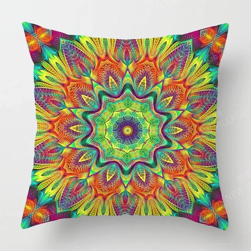 Fall Home Decor Autumn Living Room Throw Pillow Cover Sofa Boho Cushion Cover Mandala 45x45cm 45*45 50x50 60x60cm 40*40 40x40cm