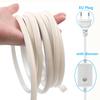220V Dimmable COB LED Switch Neon Strip Light IP68 Waterproof EU Plug Kit Flex Lamp 288LED White Natural Warm 0.5m 5m Home Decor