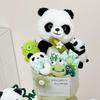 1 st Hand Hållande Blomma Högtidsgåva Plysch Kreativitet Docka Bukett Söt Panda Bukett Gradient Färg