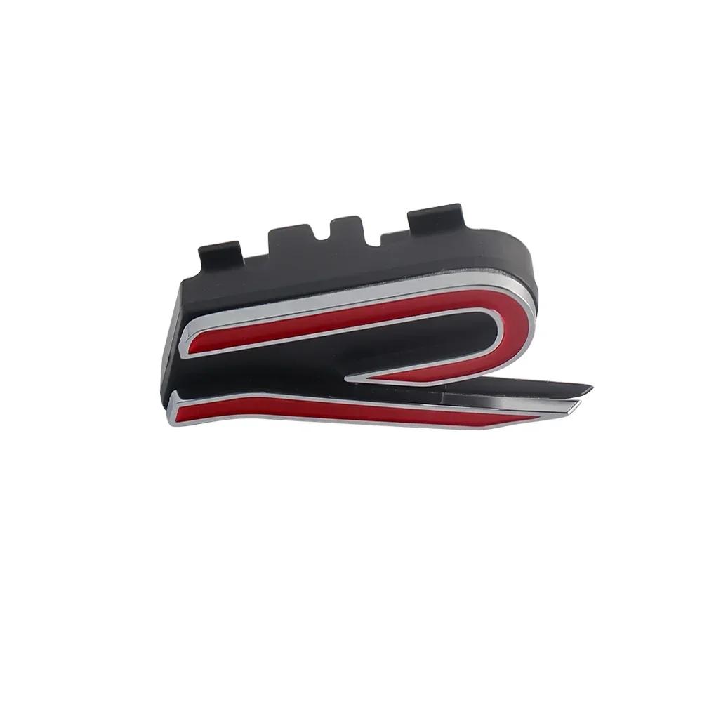 ·3D Car Head ABS Modified Front Grille R Logo Emblem Sticker For Volkswagen VW Rline Polo Passat B5 B7 Golf 8 Touran Caddy GTI