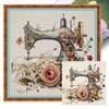 Full Embroidery Cotton Thread 14CT Printed Floral Sewing Machine Cross Stitch