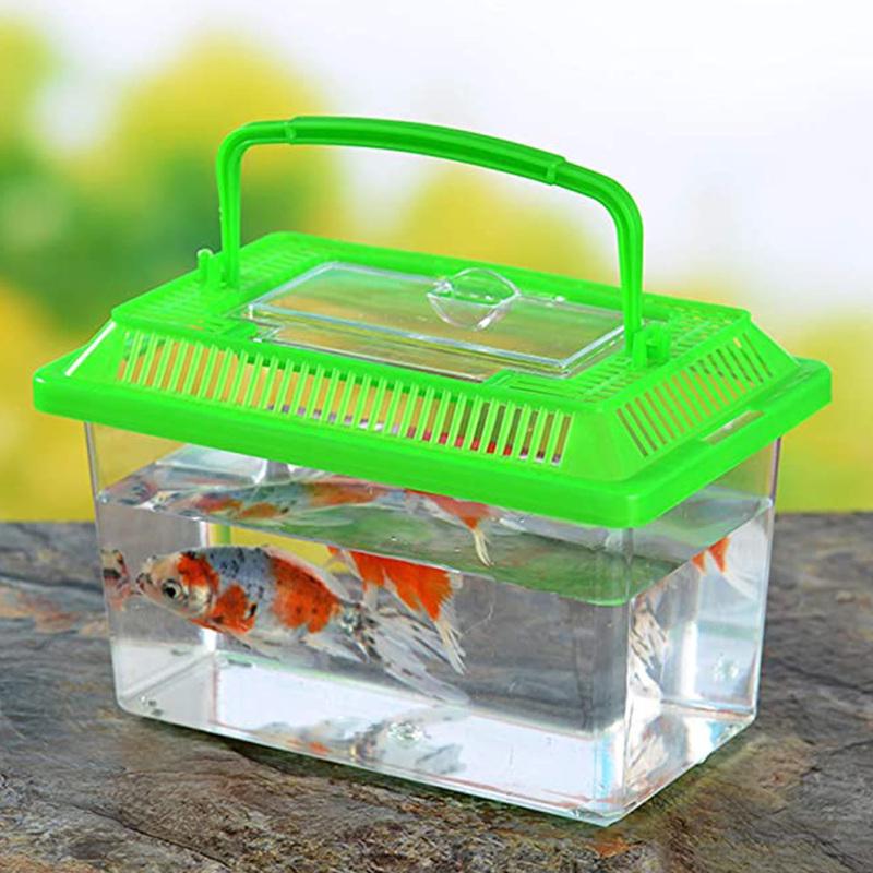 

Portable Pet Breeding Box Transparent Tortoise Cylinder Goldfish Bowl Random Color 13 * 9 * 9cm