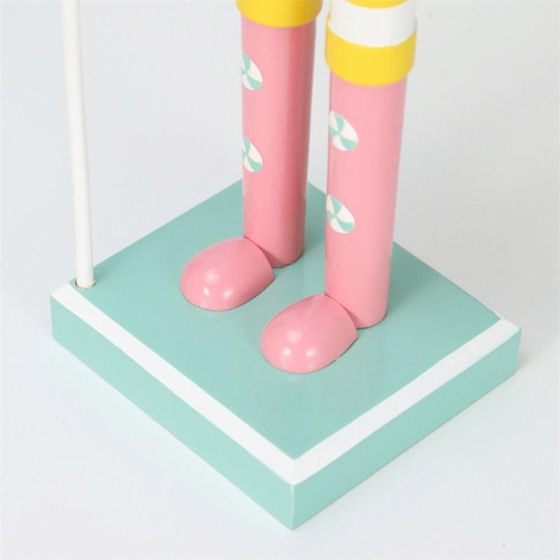 Elegant Wood Nutcrackers Ornament Stylish 50CM Nutcrackers Figure Decoration from Candy Series for Desk or Mantels