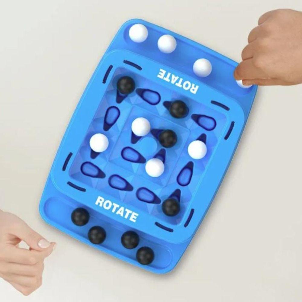 Black And White Four In A Row Game Interactive Fast Strategy Orbit Logic Board Game Educational Diy Track Logic Chess