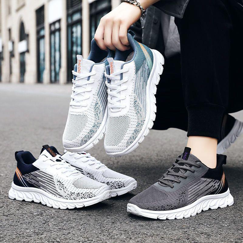 Shoes men's autumn new foreign trade men's shoes student lace-up running shoes fashion trendy shoes breathable casual sports shoes men