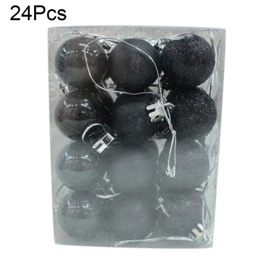 24 stk 3 cm Plast Juletrekuler Pynt Hjemmefest Hengende Ornamenter
