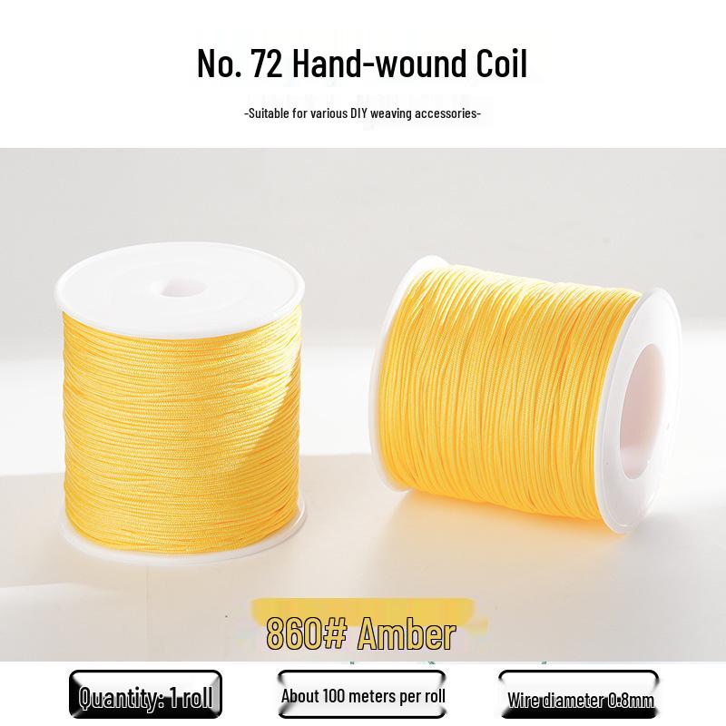 Mehrfarbig Nein. 72 Handgeflochtenes Perlenkordel-Set - Strapazierfähiges Knoten- & Armbandmaterial
