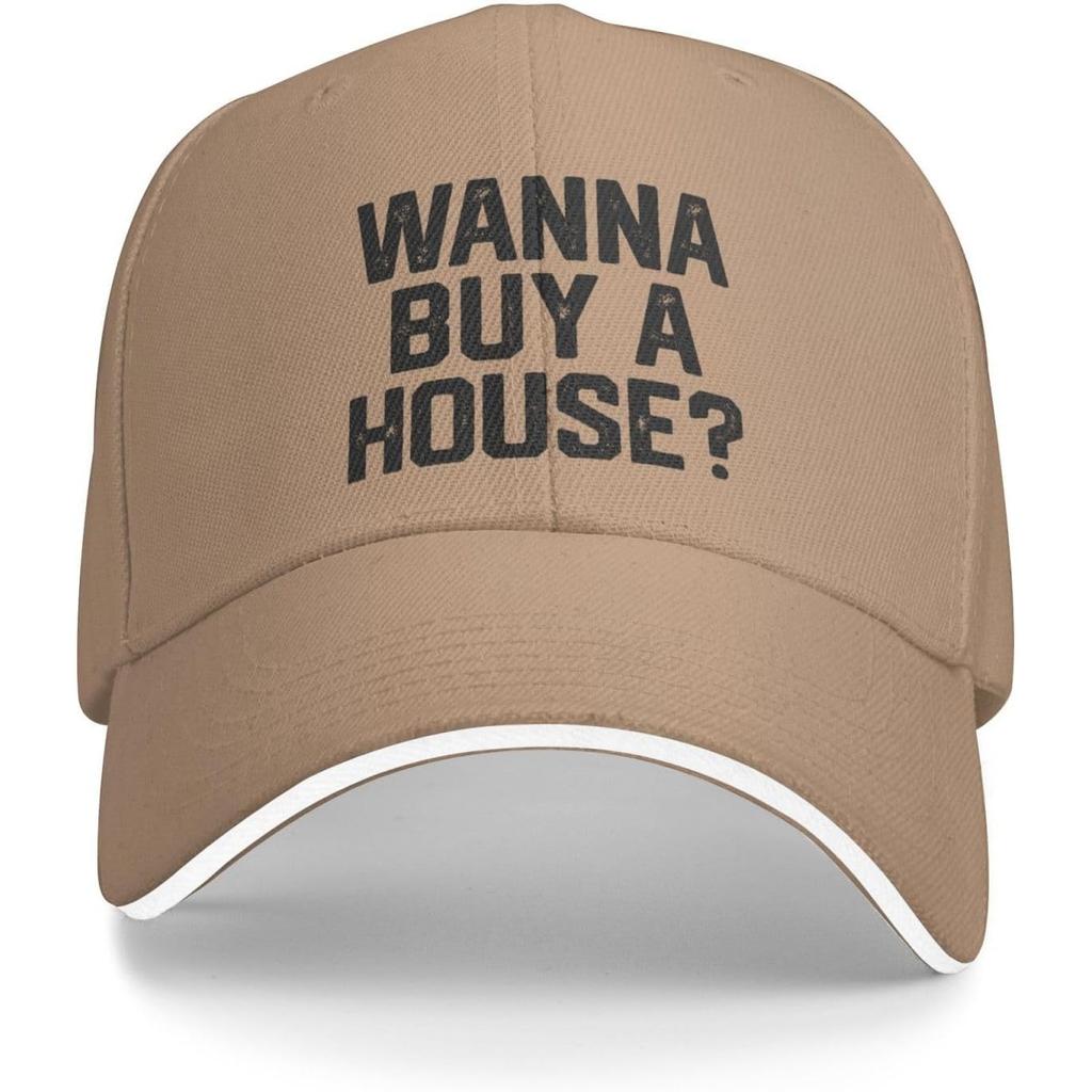 Wanna Buy A House Realtor Funny Baseball Cap Polyester Casual Sun Protection Adjustable Hat