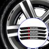 4PCS Car Wheel Hub Rim Stickers Auto Carbon Fiber Decal for Suzuki Swift Samurai Baleno Grand Vitara Ertiga Ginny Villa Spoiler