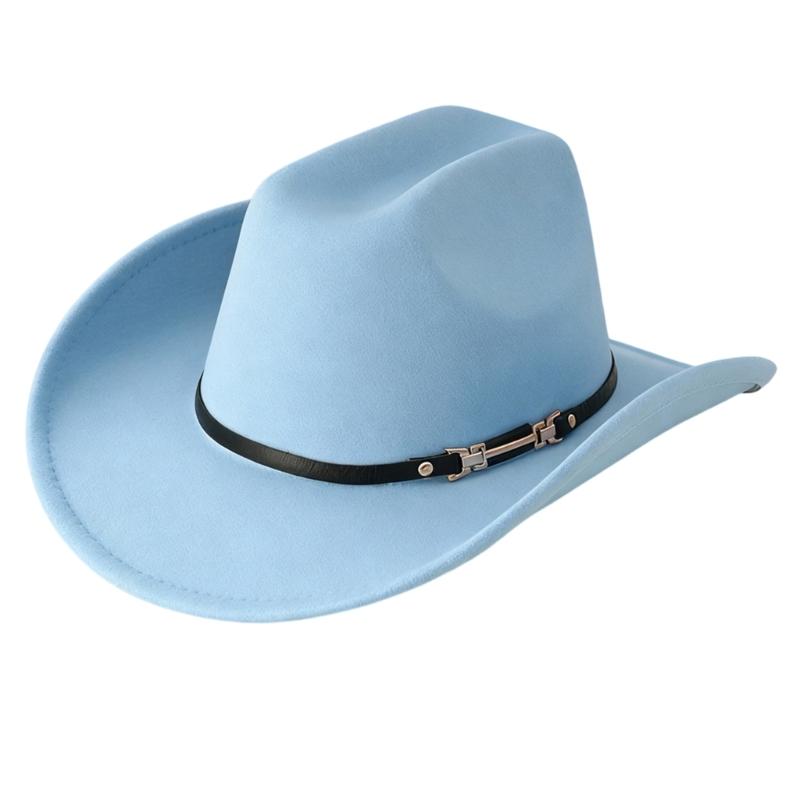 Windproof Cowboy Cap with PU Hat Belt and Wide Brims Design for Enhancing Sun Protections In Outdoor Activity Essential