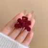 Black Net Red Headwear Clip Velvet Side Clip New Bangs Hair Clip  Women Girls