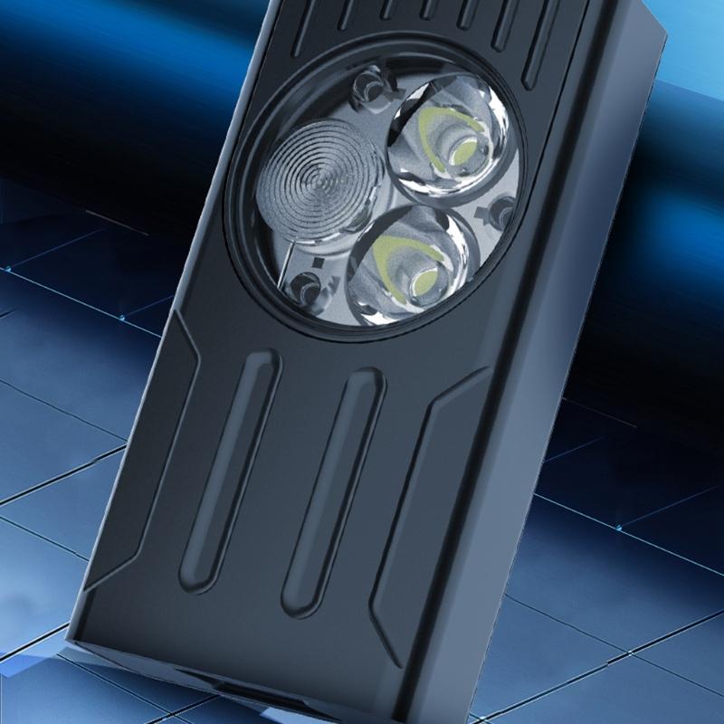 LED Torch Aluminum Waterproof Flashlights 3Light Mode Magnetic Base Blue White Red Light For Adventure Essential