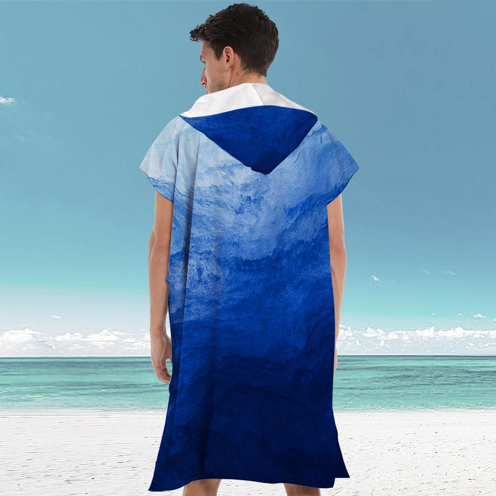 Strandtuch mit Kapuze Mikrofaser Kapuzen-Badetuch Poncho Heiß Schnelltrocknend Sandfreies Kapuzentuch für Erwachsene Männer Frauen