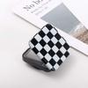 Finger Grip Women Girls Personalized Plaid Mirror Cosmetic Mirror Phone Stand Holder Makeup Mirror