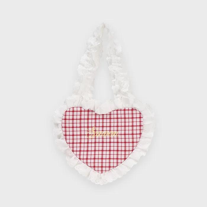 Shirring Heart Bag (Red)