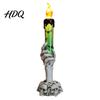 Dynamic Visual Halloween Props LED Ghost Candle Light, Spooky Hand Lamp Skull Ornaments Tabletop Decor, Horror Light for Party Haunted House