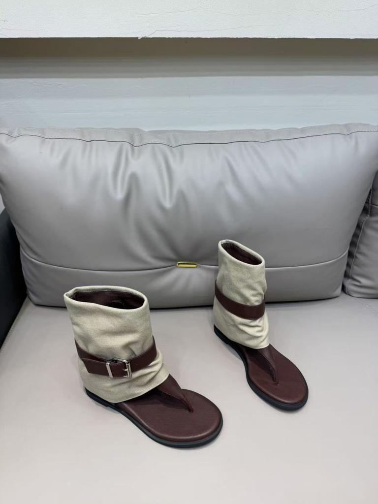 Fashion versatile toe cool boots cover boots summer 2025 new fashion round head personalized Roman women's sandals