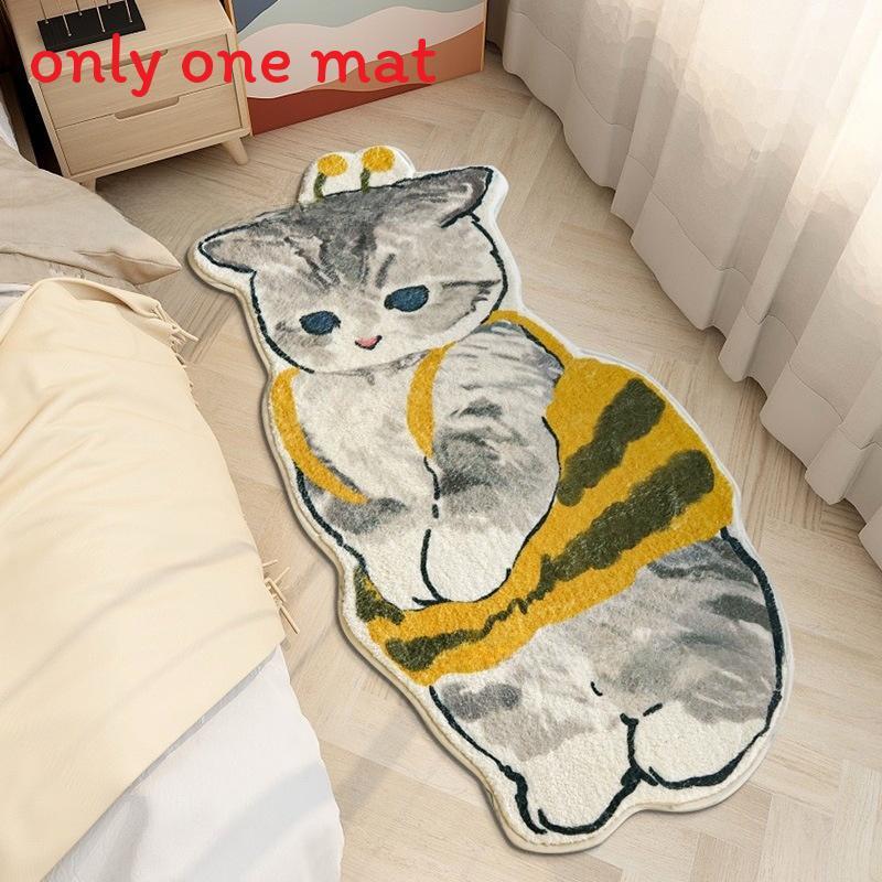 Tappeto Peluche Cartoon Mofusand con Design Stampato per Bagno Porta Ingresso Decorazione