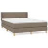 Maison Exclusive - Sommier à lattes de lit avec matelas Taupe 140x200 cm Tissu