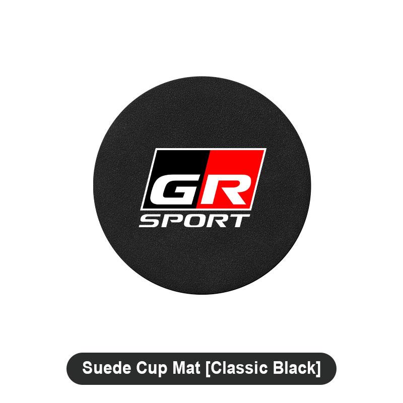 Car Leather Water Coaster Non-Slip Mat Car Bottle Holder Insert Pad for Toyota Corolla TRD GR Yaris Chr Auris RAV4 Land Cruiser Camry Highlander