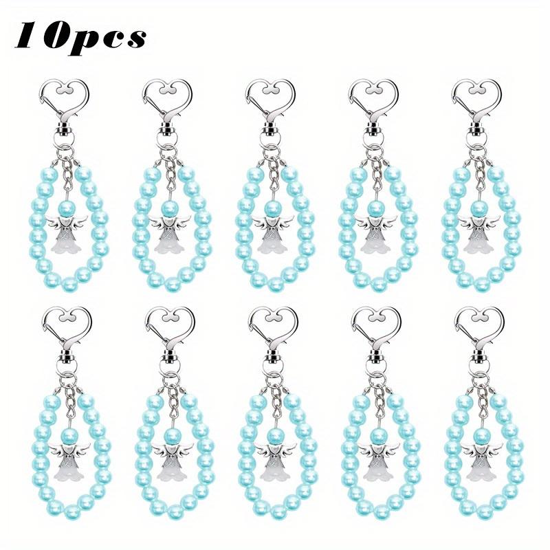 

1pc Metal Guardian Angel Keychain Wings Key Ring Fashion Charm Key Chains for Women Handbag Accessory Car Hanging Decors синий