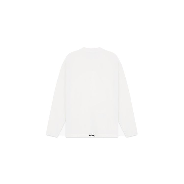 WE11DONE Pearl Pattern Washed Long Sleeve T-Shirt Unisex Tops Off-White WD-TT2-24-779-U-IV