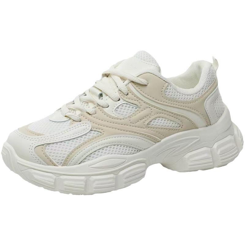 New Women's Shoes Autumn and Winter Retro Sneakers Thick Sole Breathable Dad Shoes Color-blocking Women's Student Casual Shoes