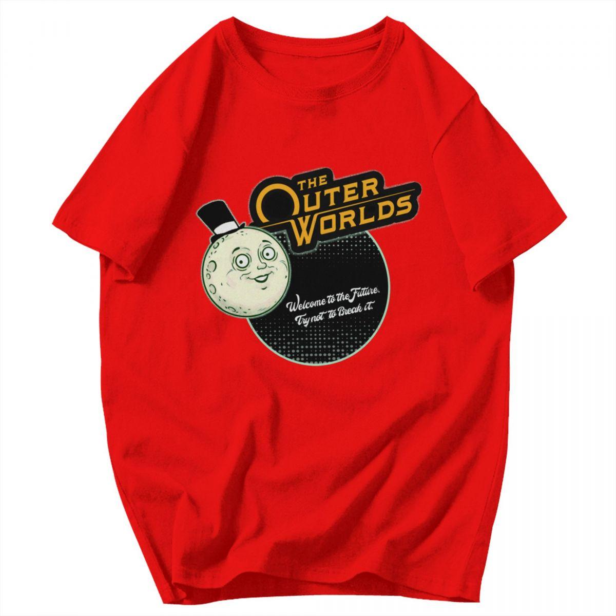 Men T Shirt The Outer Worlds 2 Game Fun Unique Y2K Graphic Tees Unisex Tops T Shirts S