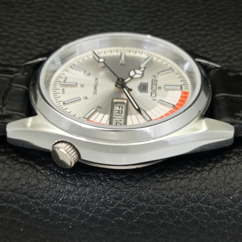 JAPAN VINTAGE REFURBISHED SEIKO 5 AUTOMATIC 6309A MENS SILVER WATCH A441100-4 Sk-a441100