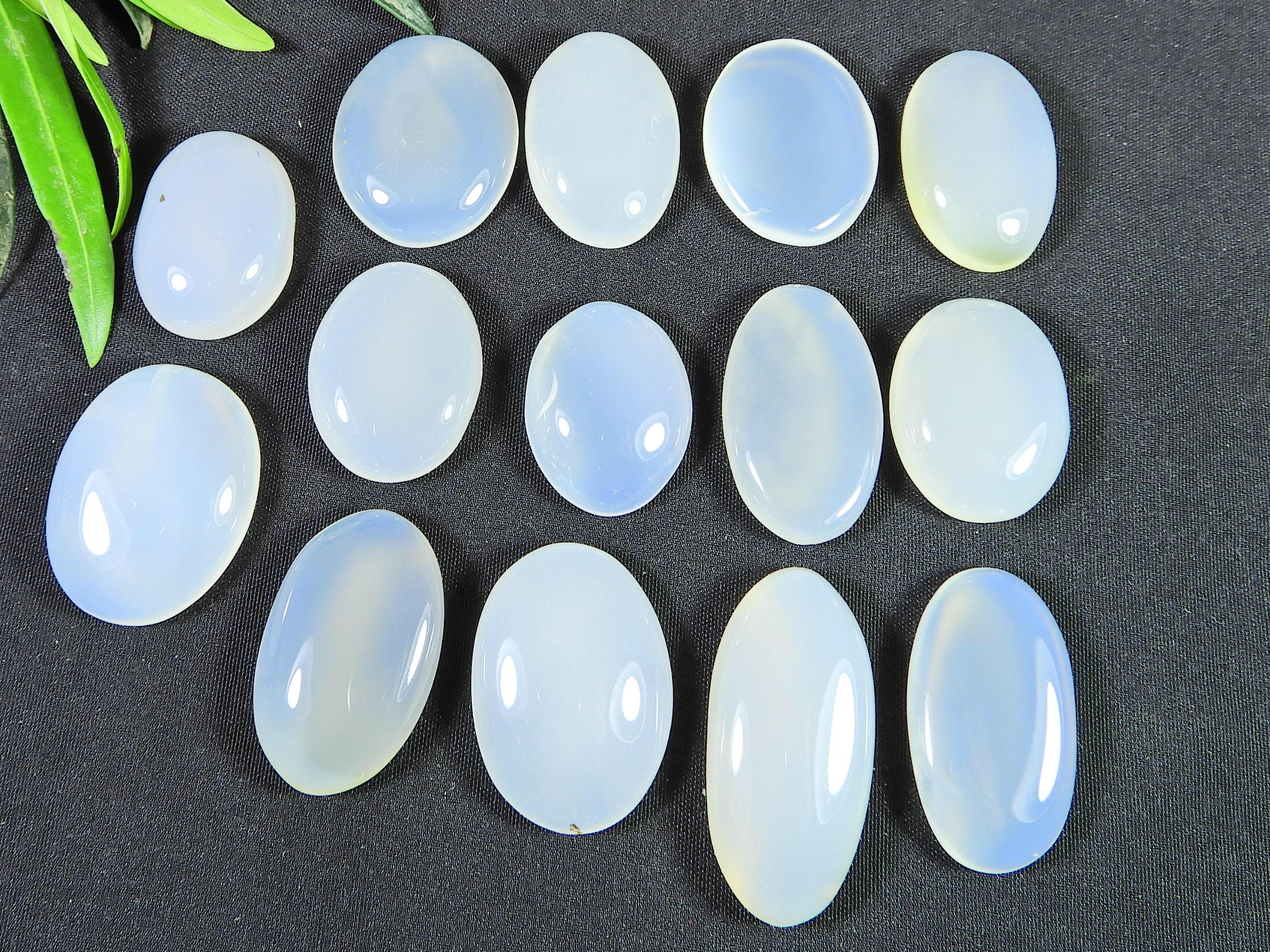 

254 карата натуральный оникс овальный кабошон россыпью драгоценный камень 14 шт оптовая партия 20-29 мм RQ-1143